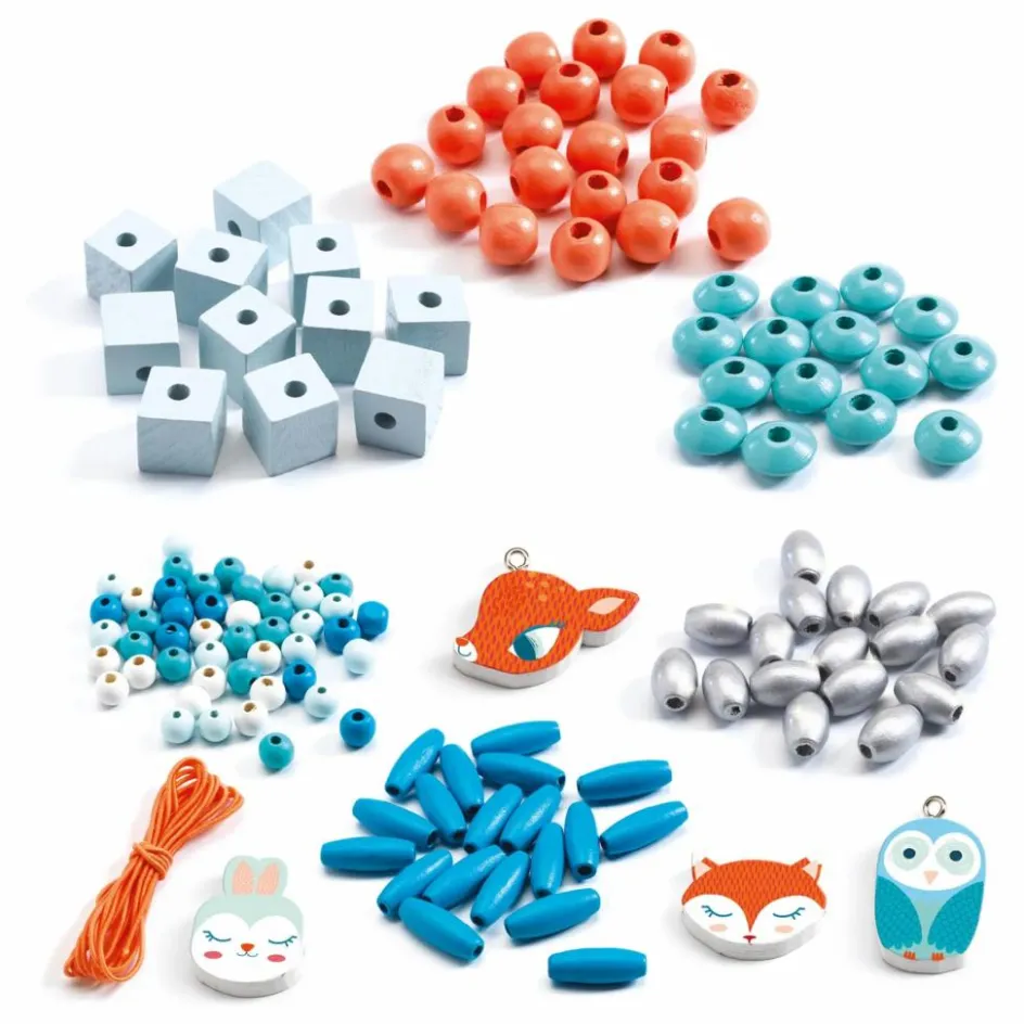 Djeco Perles en bois Petits animaux || Loisirs Créatifs