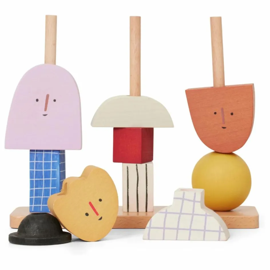 Ferm Living Kids Personnages à empiler| Jouets D'Éveil