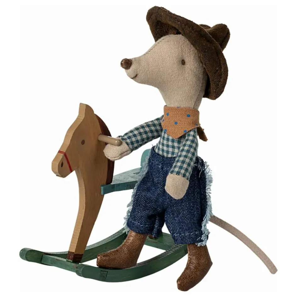 Clearance Maileg Petit frère souris Cowboy et son cheval Multicolore