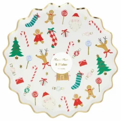 Enfant Meri Meri Décoration De Fête*Petites assiettes Joli Noël - set de 8