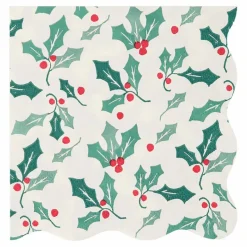 Sale Petites serviettes Houx - set de 16 Enfant Décoration De Fête