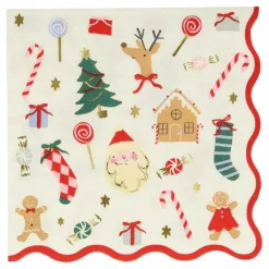 Enfant Meri Meri Décoration De Fête*Petites serviettes Joli Noël - set de 16
