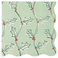 Sale Meri Meri Petites serviettes Noël motifs Block Print - set de 16 Multicolore