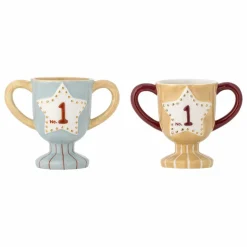 Bloomingville Mini Petites tasses en céramique Trophée - Set de 2|Enfant Vaisselle Enfant