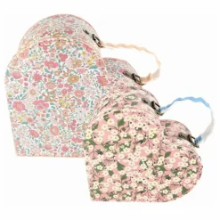 Enfant Meri Meri Rangements|Patères, Paniers Enfant*Petites valises de rangement Cœurs - x Liberty