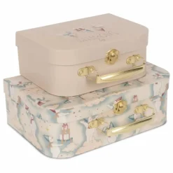 Enfant Konges Sløjd Rangements|Cadeau De Naissance*Petites valises en carton Let it snow - Set de 2 |