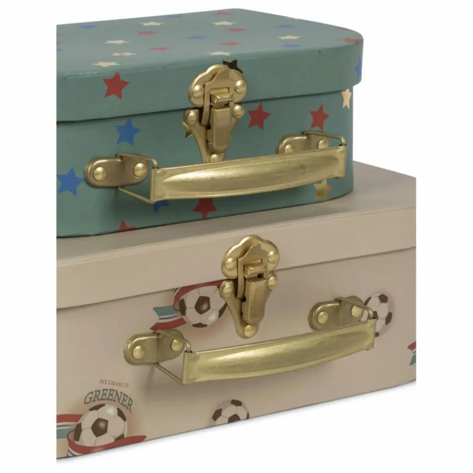 Enfant Konges Sløjd Rangements|Patères, Paniers Enfant*Petites valises en carton Kick It - Set de 2 |