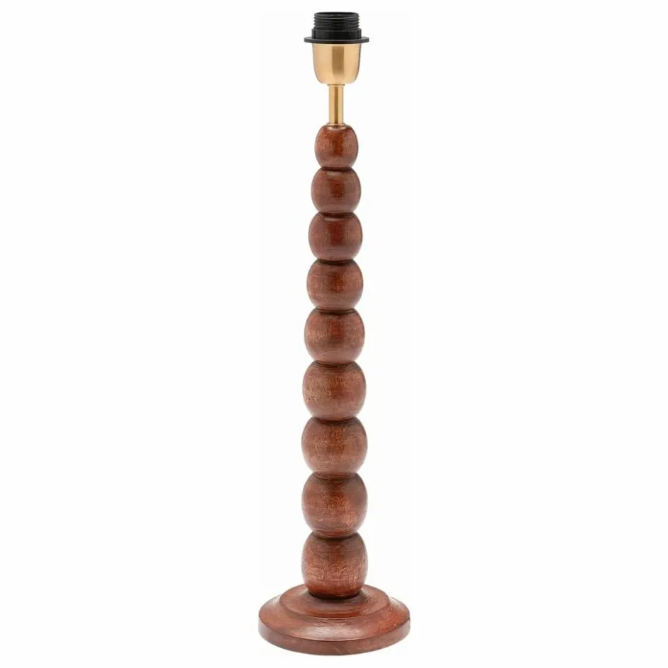 Clearance Anna + Nina Pied de lampe en bois Bubble | Marron