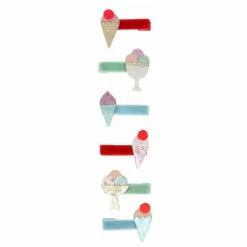 Sale Meri Meri Pinces à cheveux Ice Cream - Set de 6 Multicolore