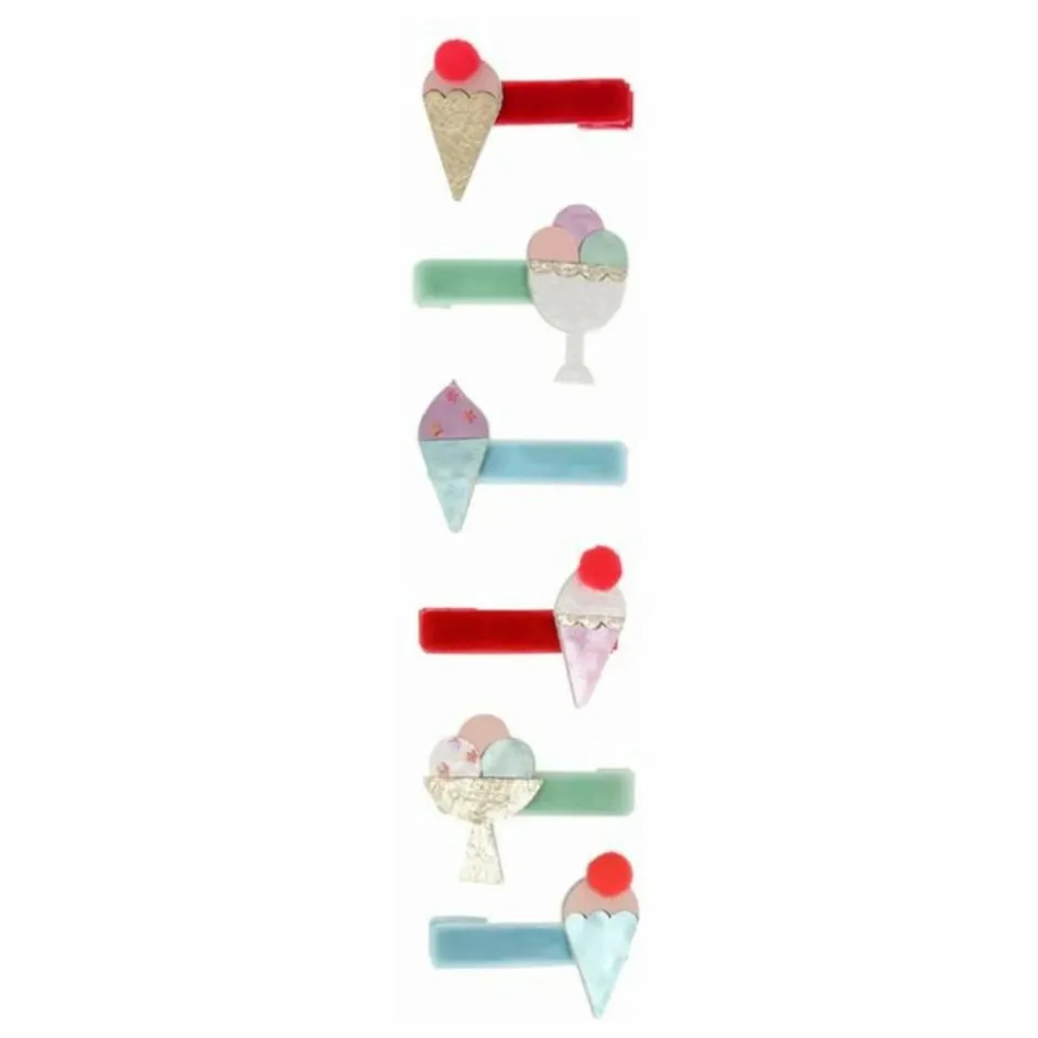 Sale Meri Meri Pinces à cheveux Ice Cream - Set de 6 Multicolore