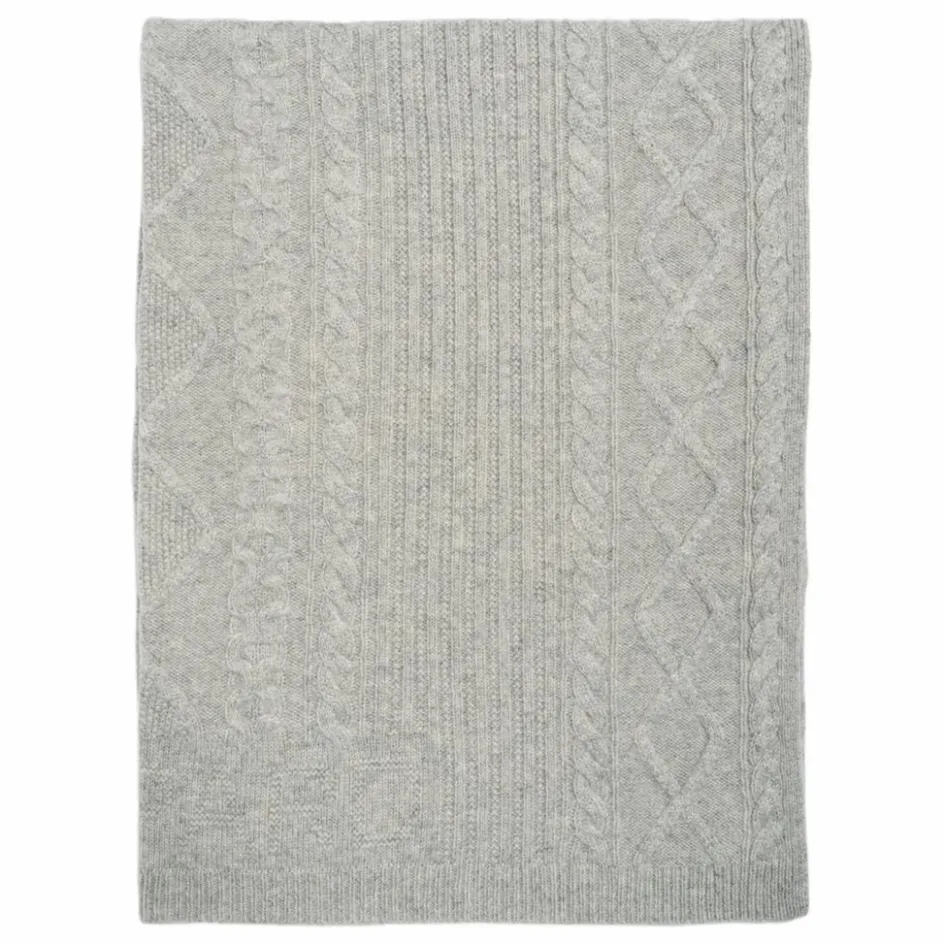 Outlet Bompard Plaid à Torsades Cachemire | Gris