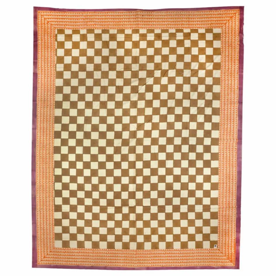 Doing Goods Plaid Checkmate et totebag en coton || Linge De Lit