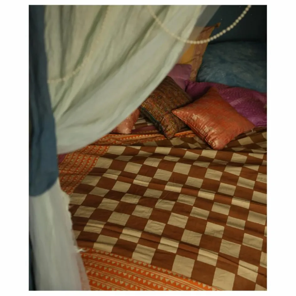 Doing Goods Plaid Checkmate et totebag en coton || Linge De Lit