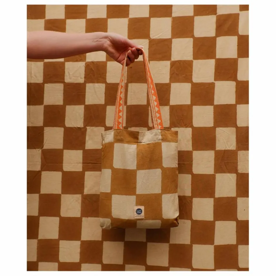 Doing Goods Plaid Checkmate et totebag en coton || Linge De Lit