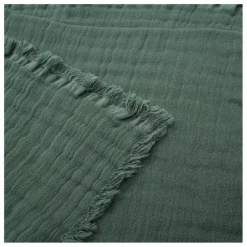 Haomy Plaid en gaze de coton Vanly | Gris bleuté
