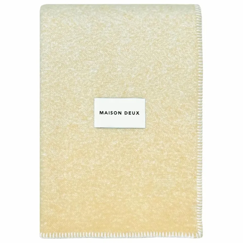 Discount Maison Deux Plaid en laine Gradient | Jaune