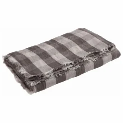 Maison de Vacances Linge De Lit*Plaid en lin lavé Vichy Cottage |