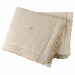 Sale Plaid matelassé brodé hirondelles en gaze de coton Couvertures Et Plaids|Linge De Lit Bébé