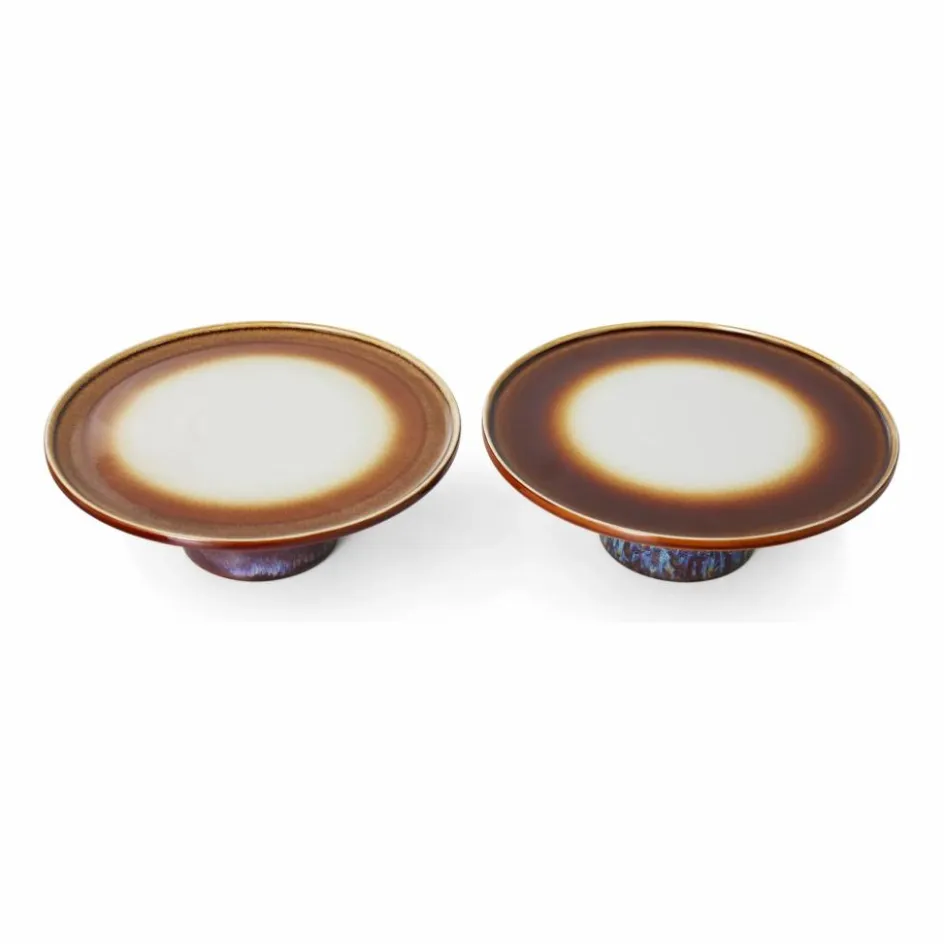Sale HKliving Plat à gâteau en grès | Crème