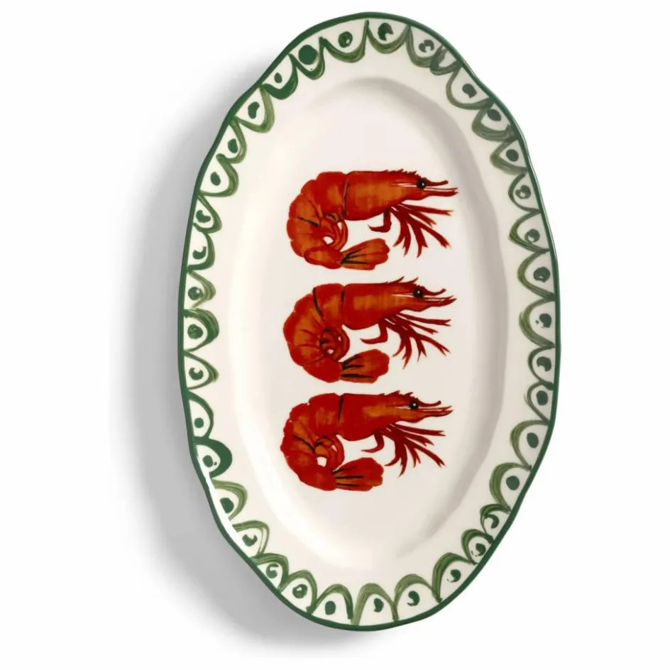 &Klevering Art De La Table*Plat en porcelaine Sirène Crevette |