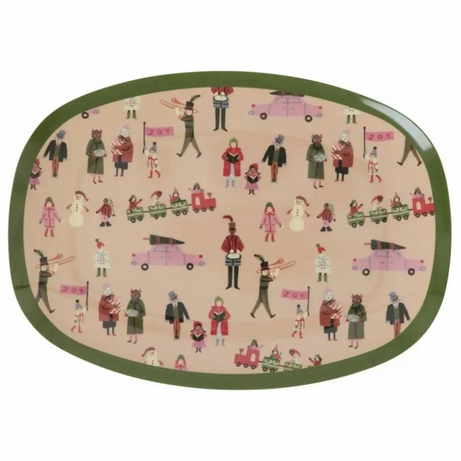 Enfant Rice Vaisselle Enfant|Art De La Table*Plat rectangle en mélamine Holiday |