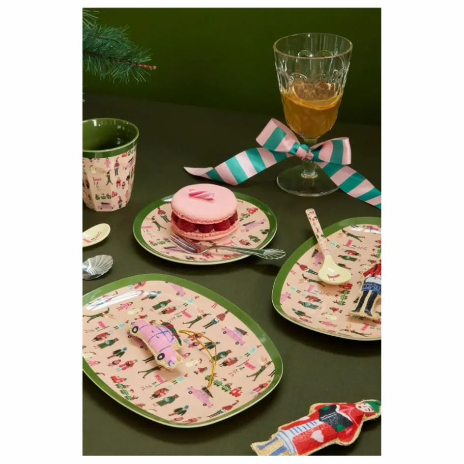 Enfant Rice Vaisselle Enfant|Art De La Table*Plat rectangle en mélamine Holiday |