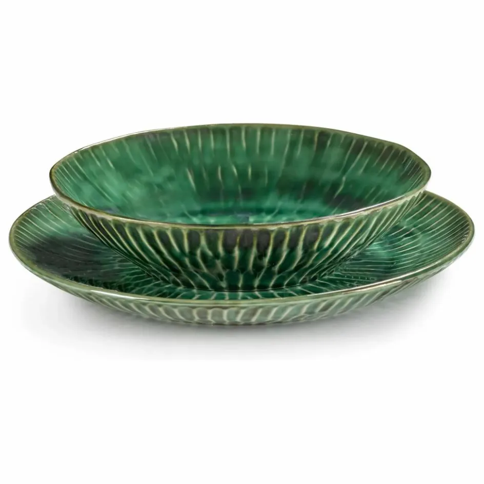 Sale Serax Plats Verde Lanza, Pascale Naessens - Set de 2 | Vert