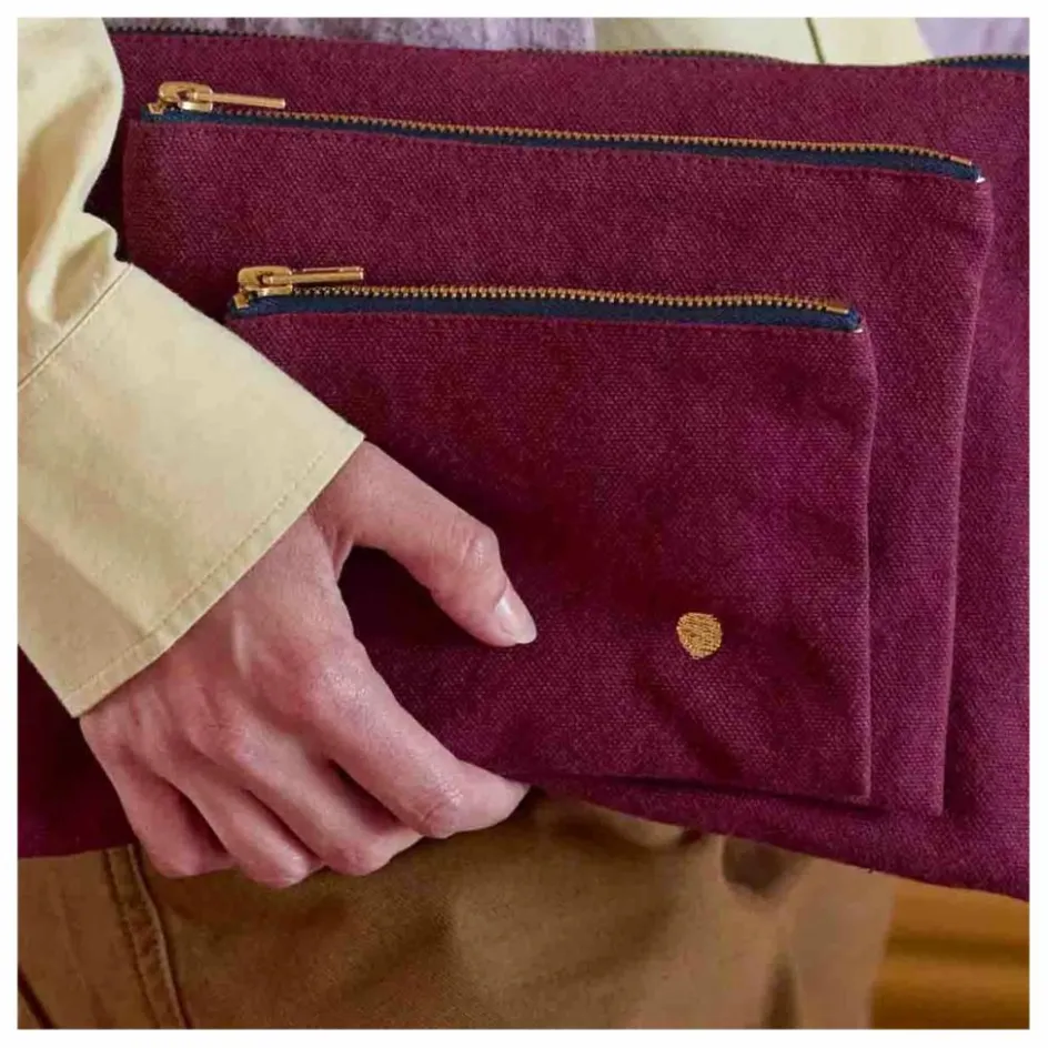 Outlet La cerise sur le gâteau Pochette en coton bio Iona | Bordeaux