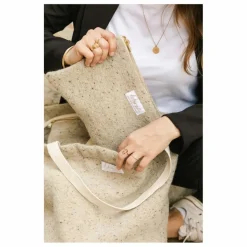 Clearance Adorna Pochette en laine et lin | Beige chiné