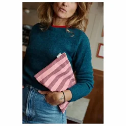 Rose in April Pochette Lili Rayée ||Femme Pochettes Et Petite Maroquinerie
