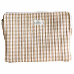 Hot Gabrielle Paris Pochette ordinateur Vichy | Camel