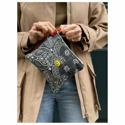 Call it by your name Pochette Zippée Matelassée Happy Face ||Femme Pochettes Et Petite Maroquinerie