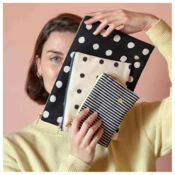 Discount Pochettes à pois en coton bio Mio | Femme Accessoires