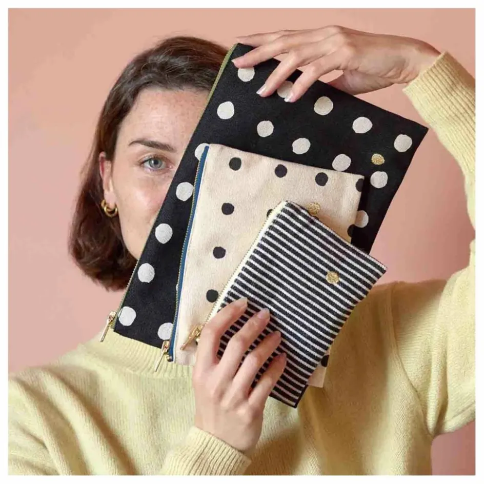 Discount Pochettes à pois en coton bio Mio | Femme Accessoires