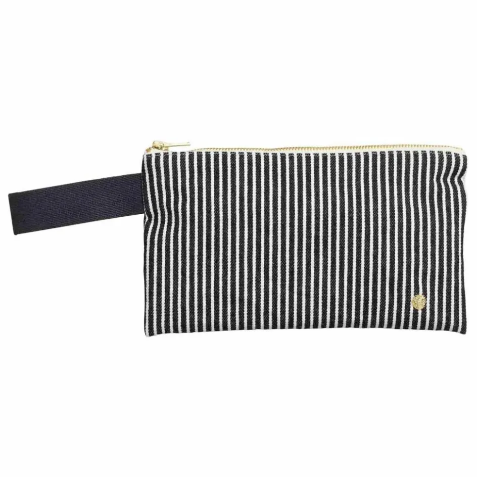 Femme La cerise sur le gâteau Accessoires*Pochettes avec anse rayée en coton bio Basile |