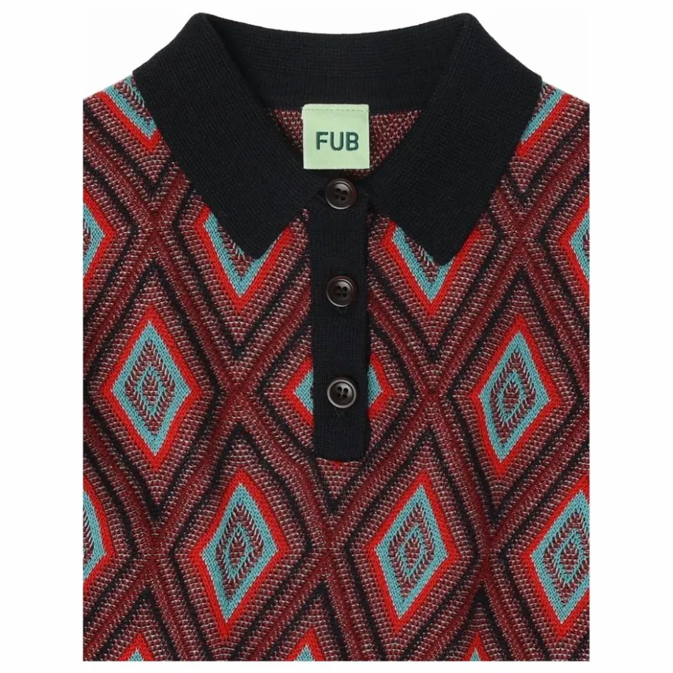 Outlet FUB Polo Arlequin Laine de Mérinos | Bleu marine
