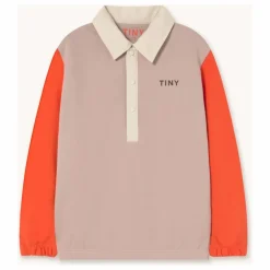Outlet Tinycottons Polo Colorblock Coton Bio | Rose pâle