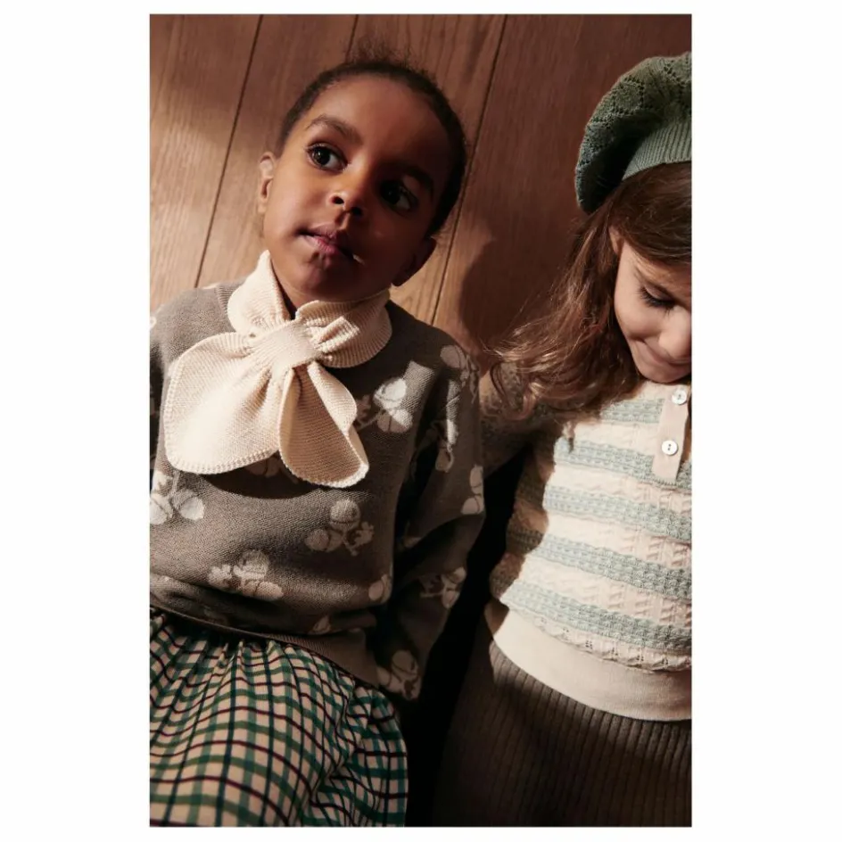 Polo Pointelle Maille Extra Fine Laine Mérinos | Enfant Blouses, T-Shirts