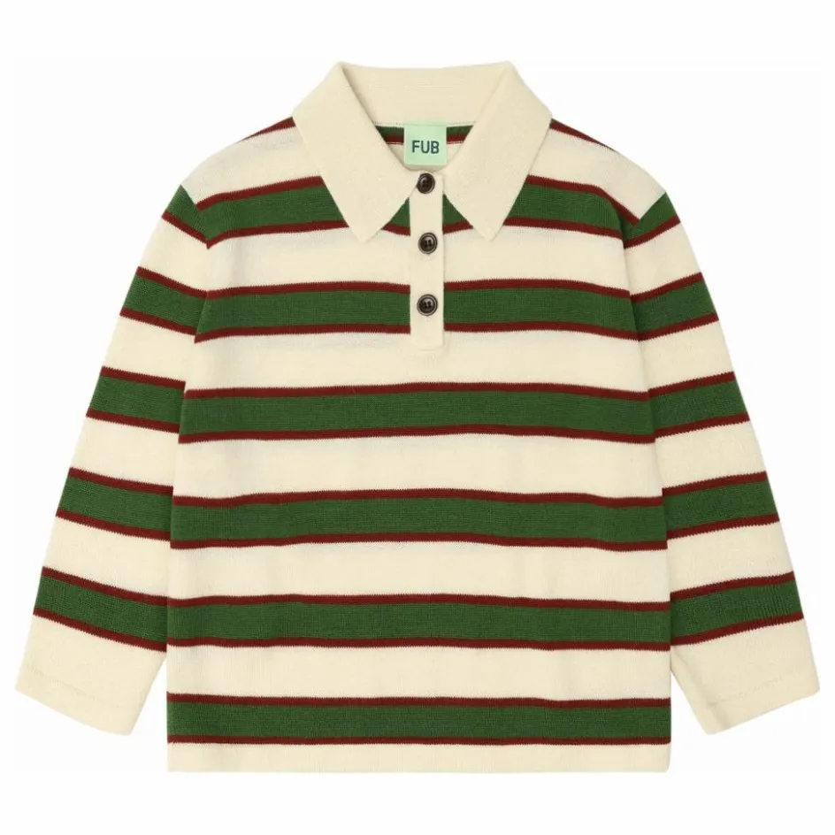 Enfant FUB T-Shirts, Chemises|Blouses, T-Shirts*Polo Rayé Laine de Mérinos |