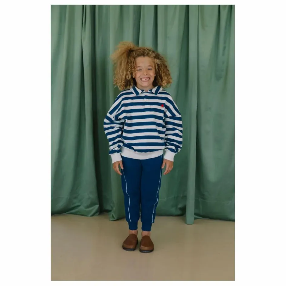 Online We Are Kids Polo Rayures Coton Bio | Bleu