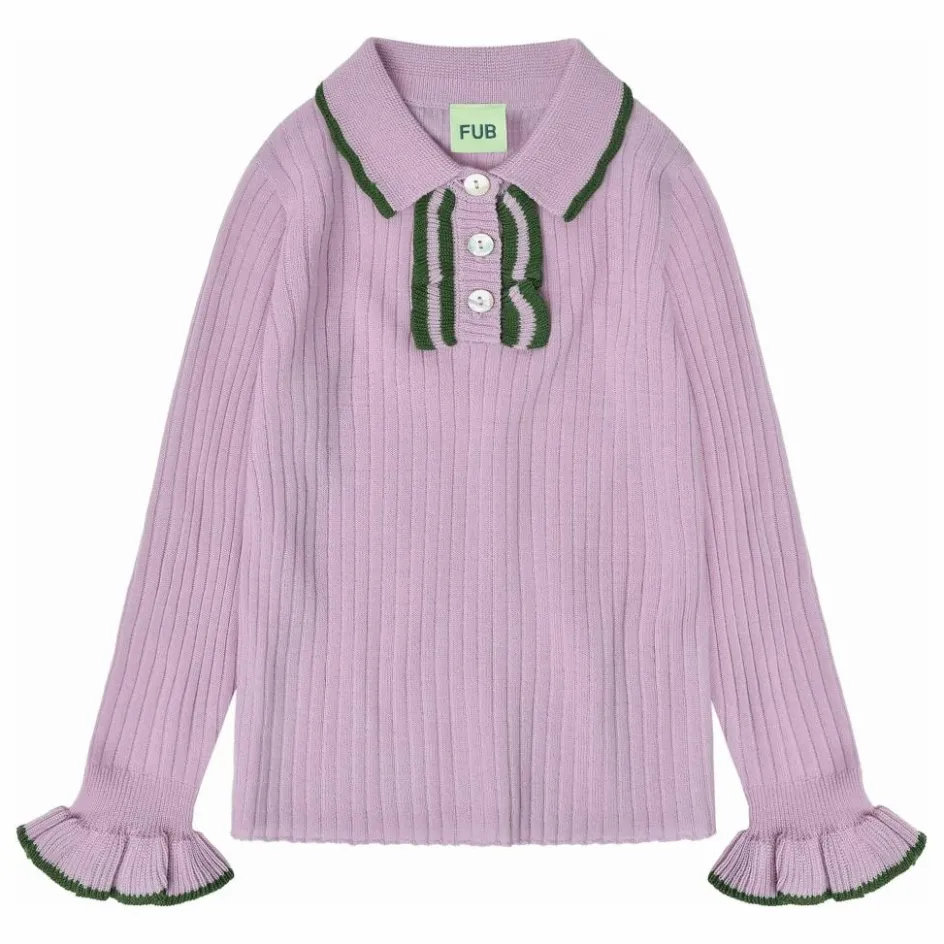 FUB Polo Volants Maille Fine Laine de Mérinos | Parme