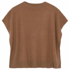 Outlet Bompard Poncho Col Bateau Cachemire | Caramel
