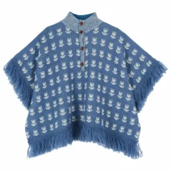 Outlet Poncho Tulipes Laine | Enfant Pulls, Gilets