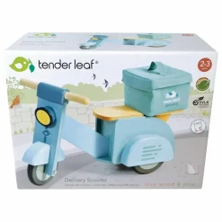 New Tender Leaf Toys Porteur scooter de livraison Bleu