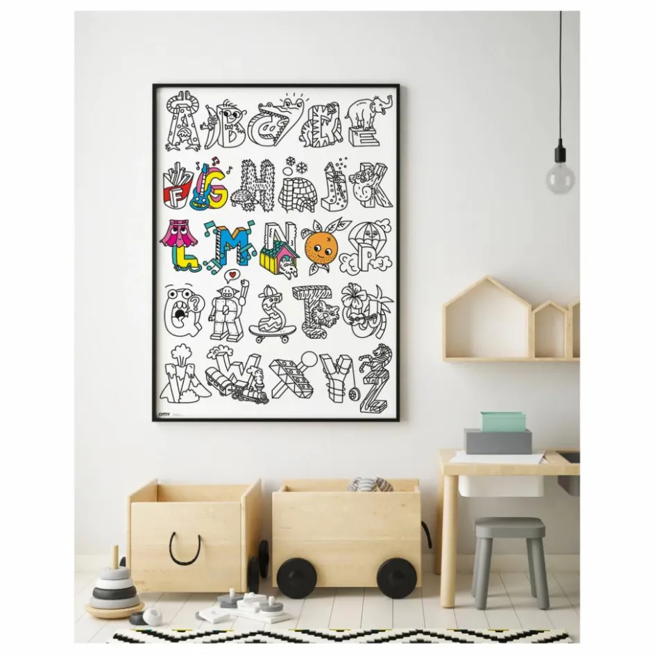 Omy Poster géant à colorier ABC| Loisirs Créatifs