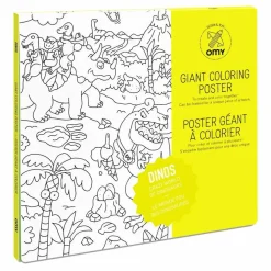 Omy Poster géant à colorier Dinos Blanc