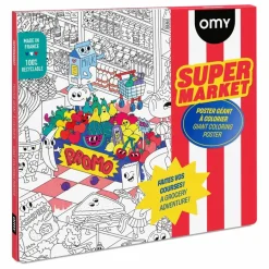 Omy Poster Géant Super Marché Multicolore