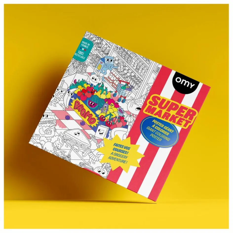 Omy Poster Géant Super Marché Multicolore