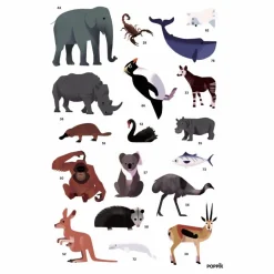 Poppik Loisirs Créatifs*Poster sticker Animaux