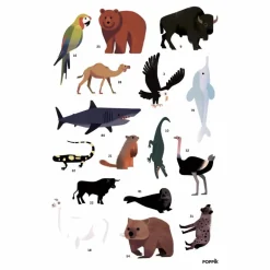 Poppik Loisirs Créatifs*Poster sticker Animaux